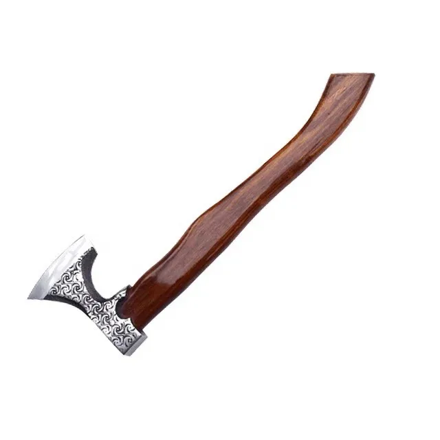 OEM Custom Hand Made Stainless Steel Design Outdoor Multiple Direct Company Supply Machete Viking Axe With Leather Sheath