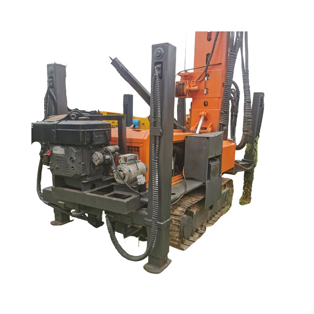 Used TS200 Depth 200m Tower 3m Portable Borehole Drilling Technology Steel Tracks Machine for Water