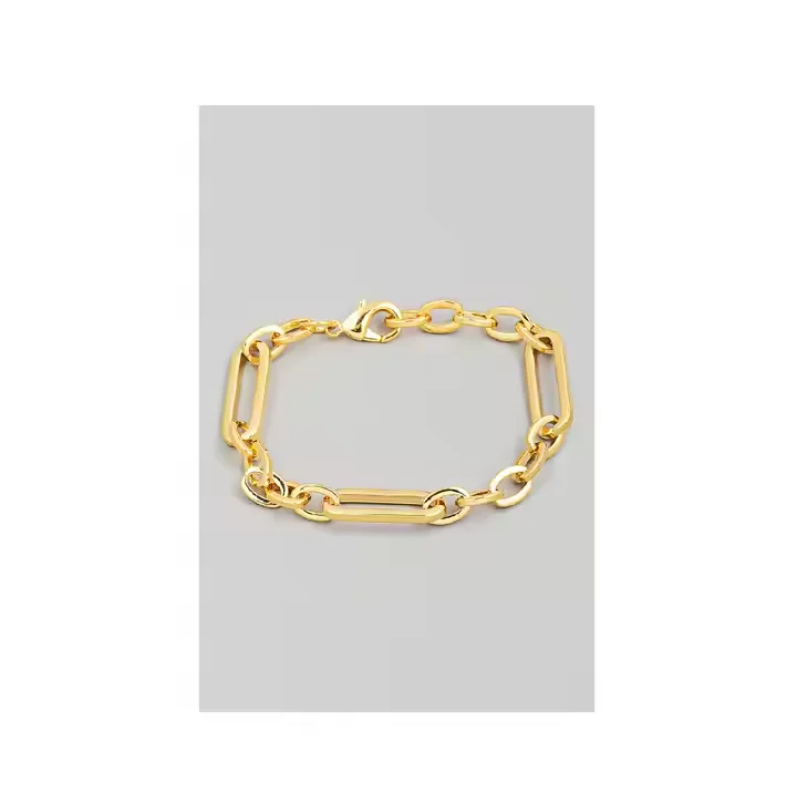 Fashionable Exquisite Brass Chain Bracelet Unisex Custom Demanding