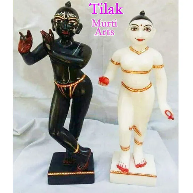Художественный чистый мрамор Radha Krishna Jugal Jodi красивая каменная