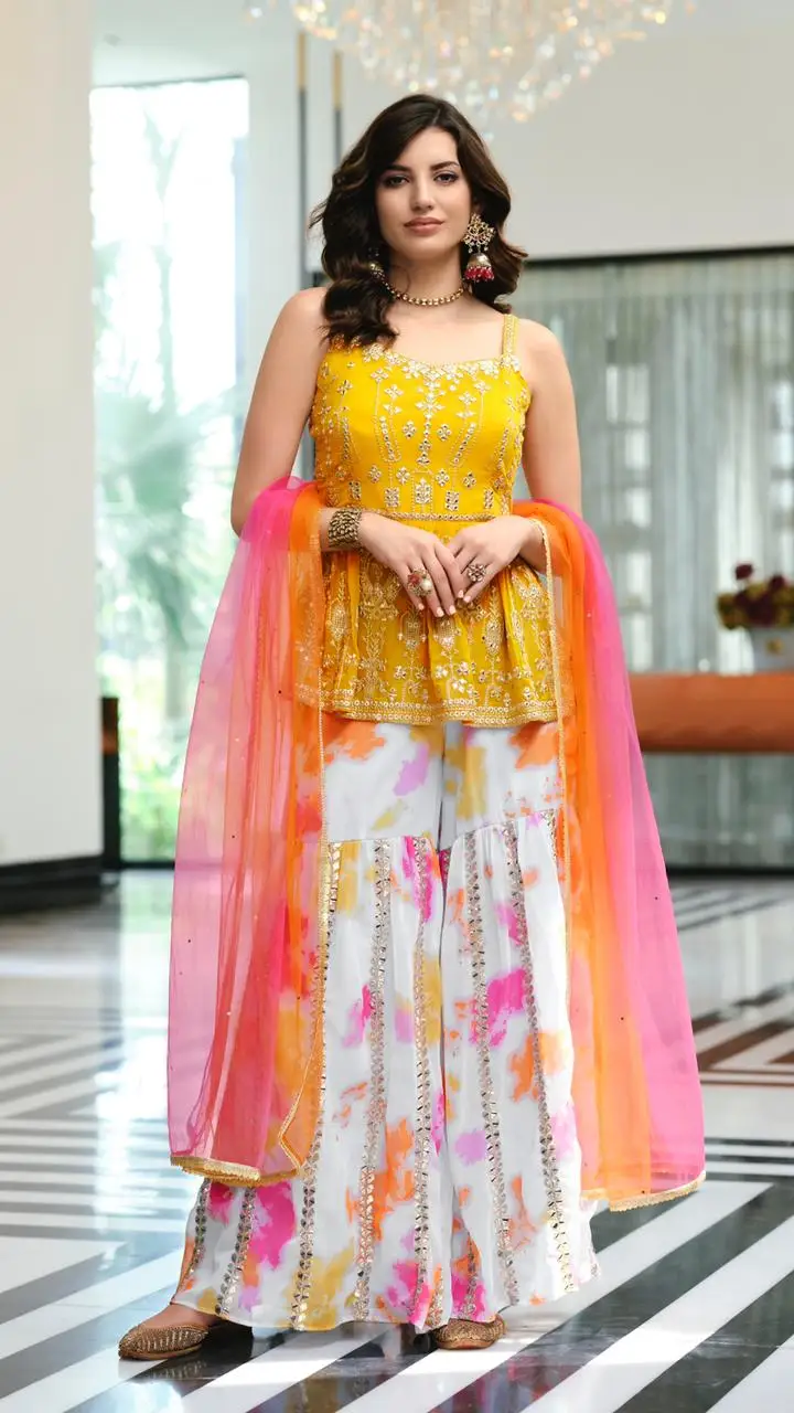 Indian Pakistani Pure Georgette with Embroidery Work Heavy Wedding Salwar Kameez Suit Collection for Women Matching Work Dupatta