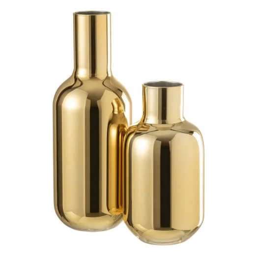 Wedding and Parties Modern Style Bottle Shape Gold Flower Pot Home Decor Accessories Flower Vase Supplier & Manufacturer