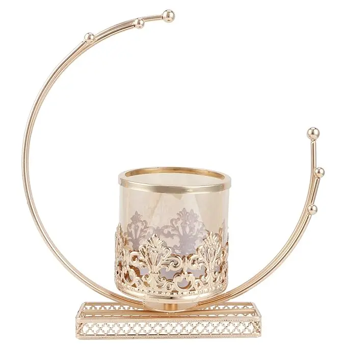 Rose Gold Metal Votive Candle Holders Small Decorative Wedding Tealight Candles Holder for Table Decorations from India