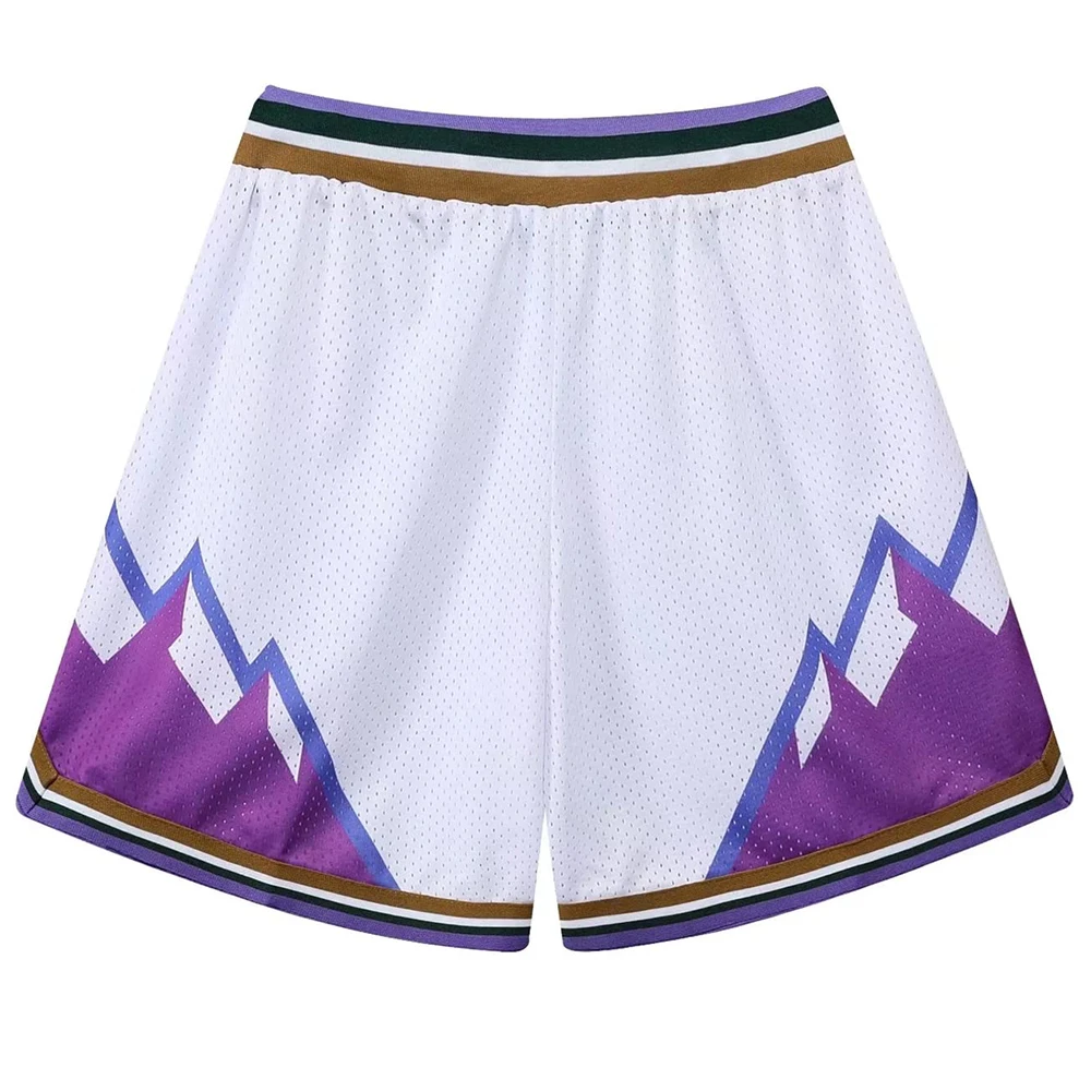 All over print summer custom sublimation printing shorts basketball 5in inseam men mesh shorts