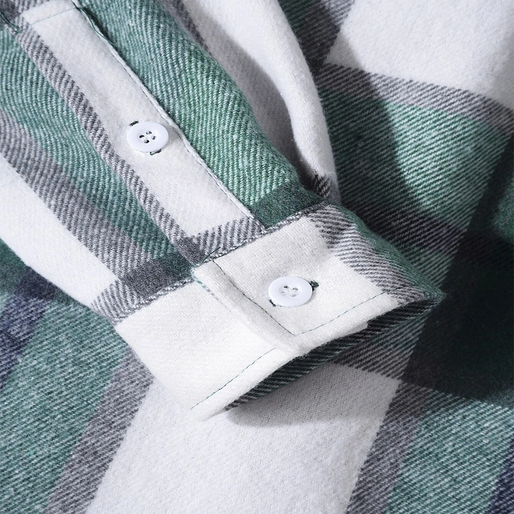 Best Selling Plaid Cotton Flannel Shirt for Ski Snowboarding Casual Style with Custom Logo Buttons & Button Holes OEM Supply