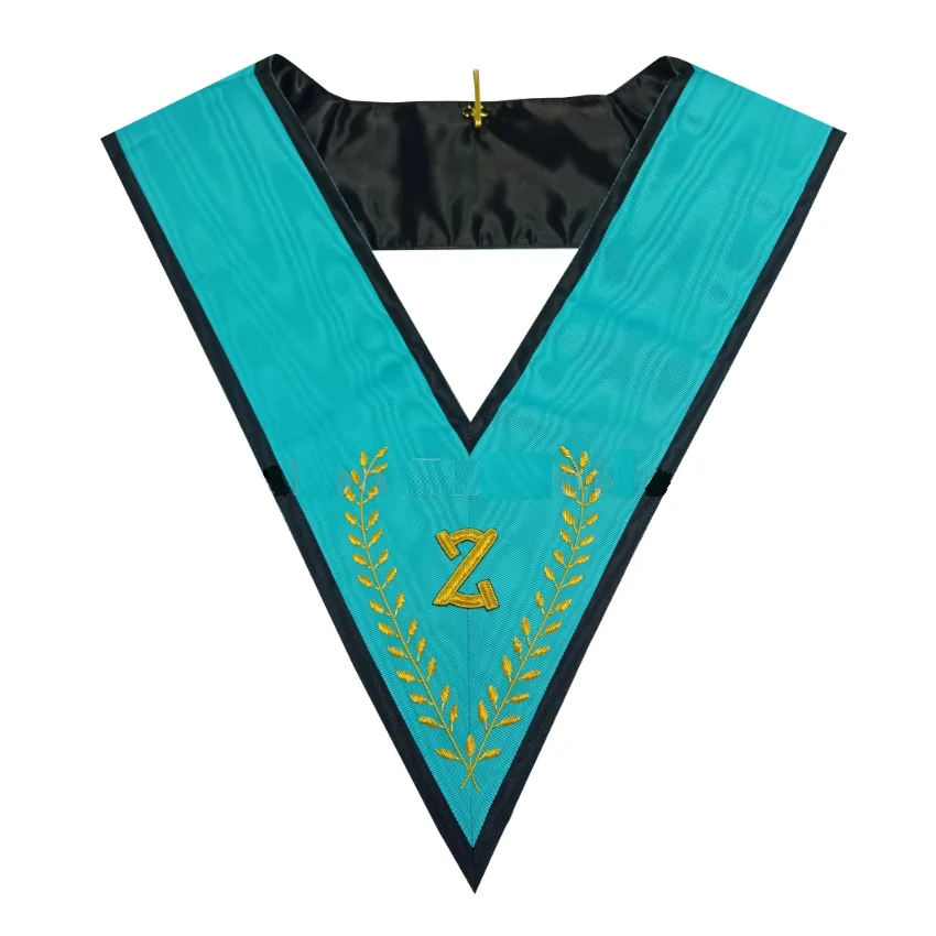 Masonic Apron and Collar Set Embroidery Satin Scottish Rite degree Crafts Badges from Pakistan
