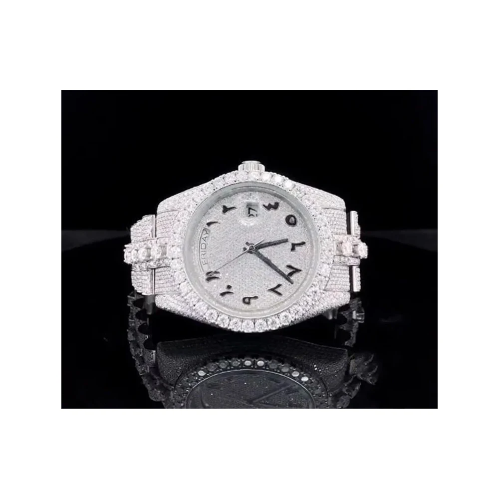 Buy Expensive Moissanite Watch Brilliant Cut VVS1 Moissanite Watch For sale At Best Price