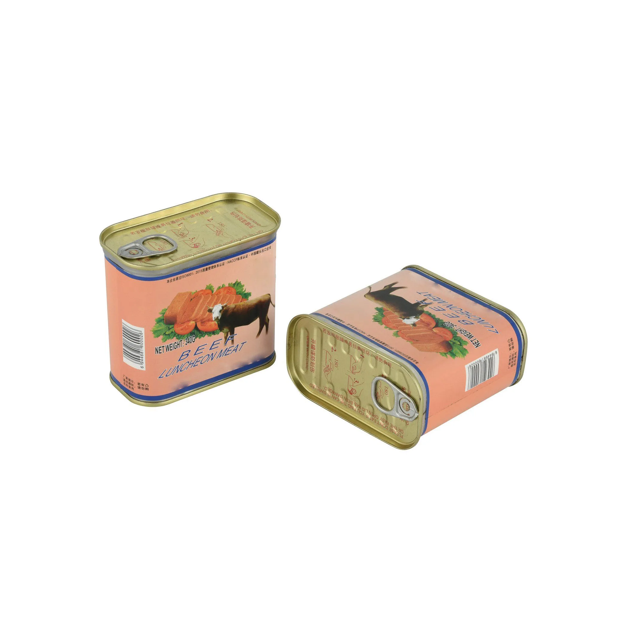 Factory private label assorted flavours beef chicken pork luncheon meat corned beef canned meat food low price