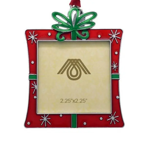 DECORATIVE  HOLIDAY PICTURE FRAME CHRISTMAS ORNAMENT HANGING PHOTO FRAME FOR CHRISTMAS TREE DECORATION