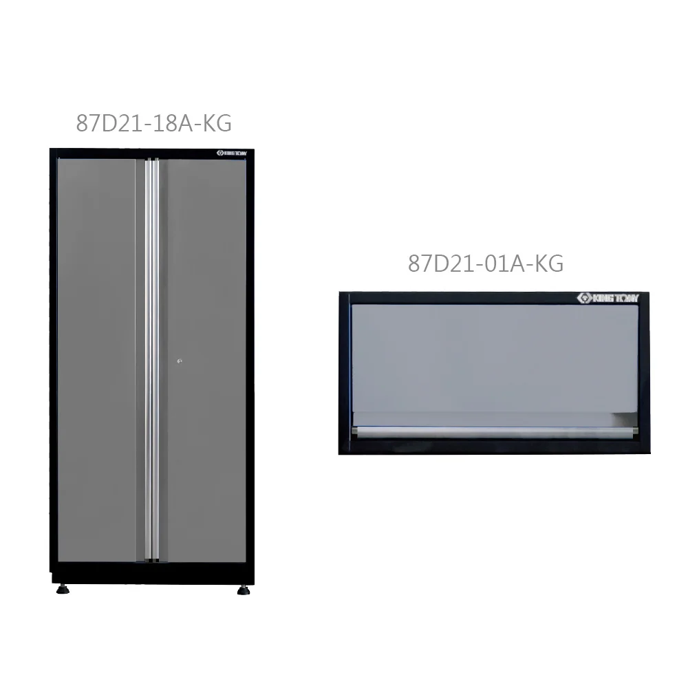 KING TONY Garage Series Storage Combination Tools Cabinet (black & gray) Metal Tool Cabinet 87D21X03A-G
