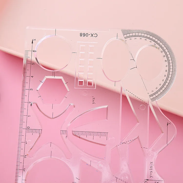 custom CNC high precision PC PVC PET PP ABS  plastic template sheet plastic drawing  ophthalmic ruler