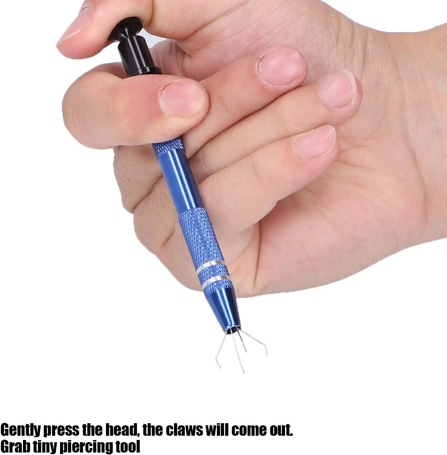 4 Prongs Jewelry Holder Pick up Tool Diamond Claw Tweezers Terp Pearl Grabber Piercing Tool Jewelry Making Jeweler