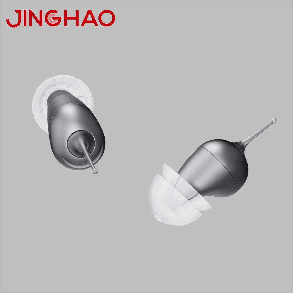 JINGHAO Digital ear Hearing Aid Deafness CIC Mini Wireless Bluetooth Hearing Aids In Ear With App Control