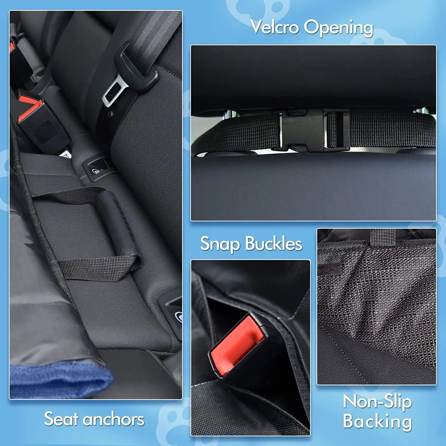 Dog Car Seat Cover Dog Car Hammock for Back Seat Back Seat Cover for Dogs Durable Universal fits All Cars Trucks SUV