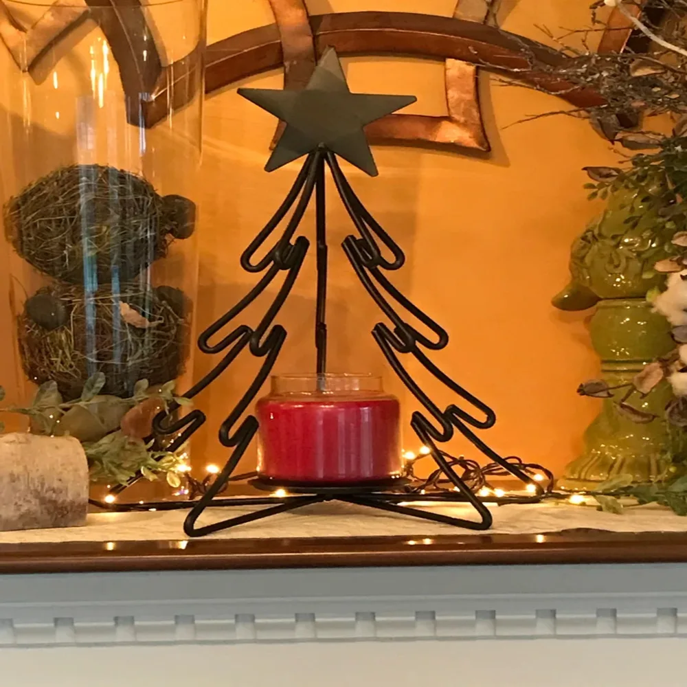 Black Wrought Iron Metal Christmas Tree   3 Sizes   Handmade