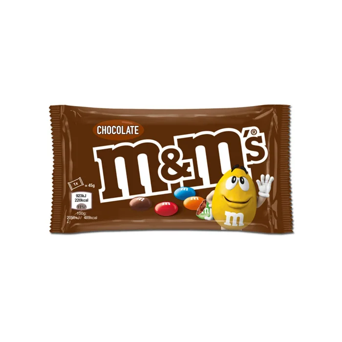 M & MS Шоколадные конфеты с арахисовым маслом Одиночный размер 1 63 унций (упаковка из 24 штук)