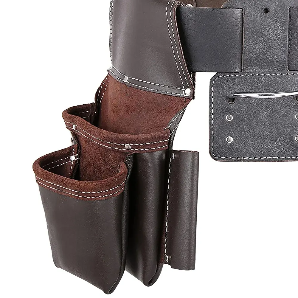 100% High Quality Custom Sizes Heavy Duty Leather Tool Kit Belt Made in Pakistan for Gardening & Electrician Tool Bag