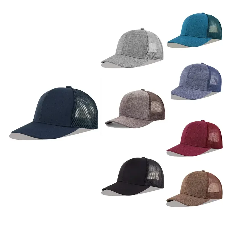 Elegant Cotton Baseball Caps with Mesh Back, 100% Cotton Soft Top, Adjustable, Slight Stretch, Breathable Outdoor Sport Hats