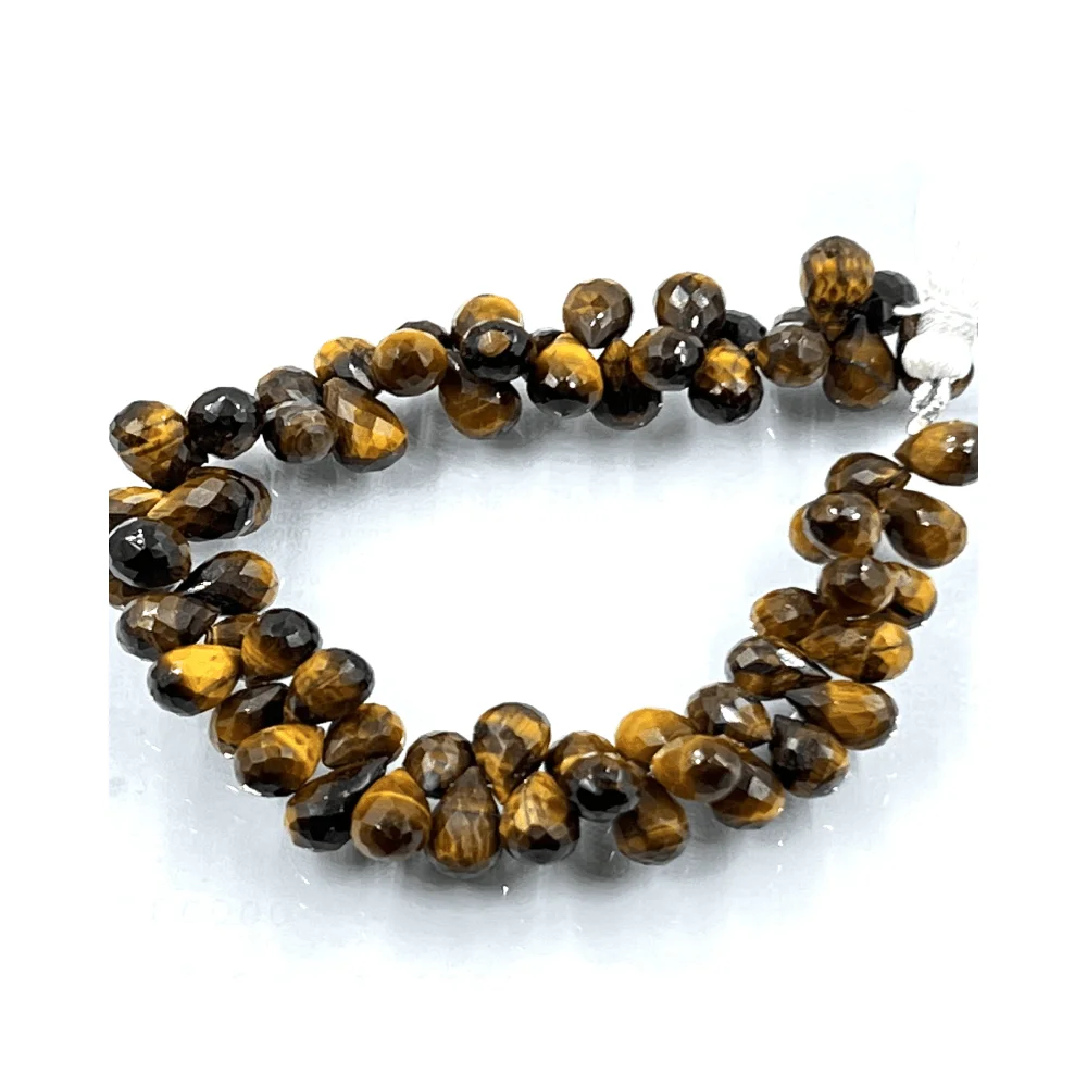High Quality Natural Multi Tiger Eye Faceted Teardrops Shape Briolette Size 7- 8mm Approx Wholesale Price
