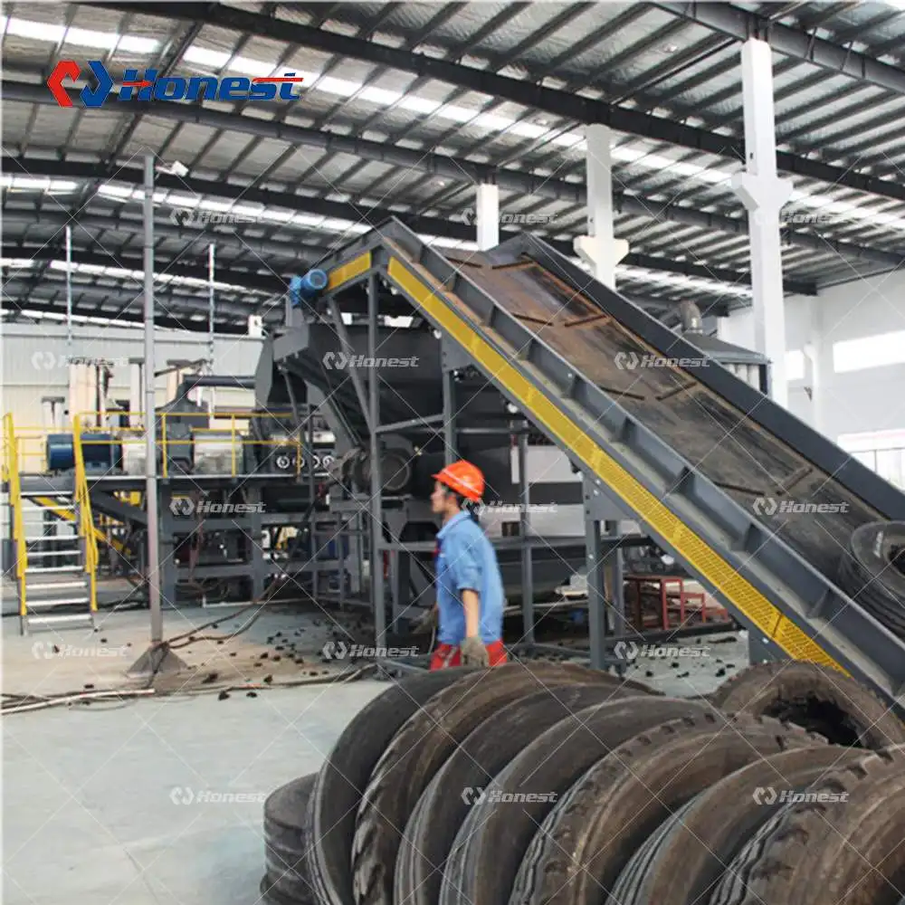 Factory Direct Old Rubber Tyre Recycling Machines Rubber Crusher Grinder Equipment Tire Shredder