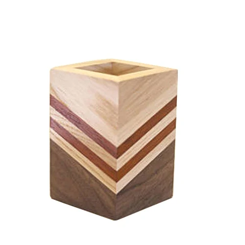 Hot Selling Product Table Top Decor Pen Storage Holder Stands Daily Usage Sustainable Wooden Pen Pencil Holder Case