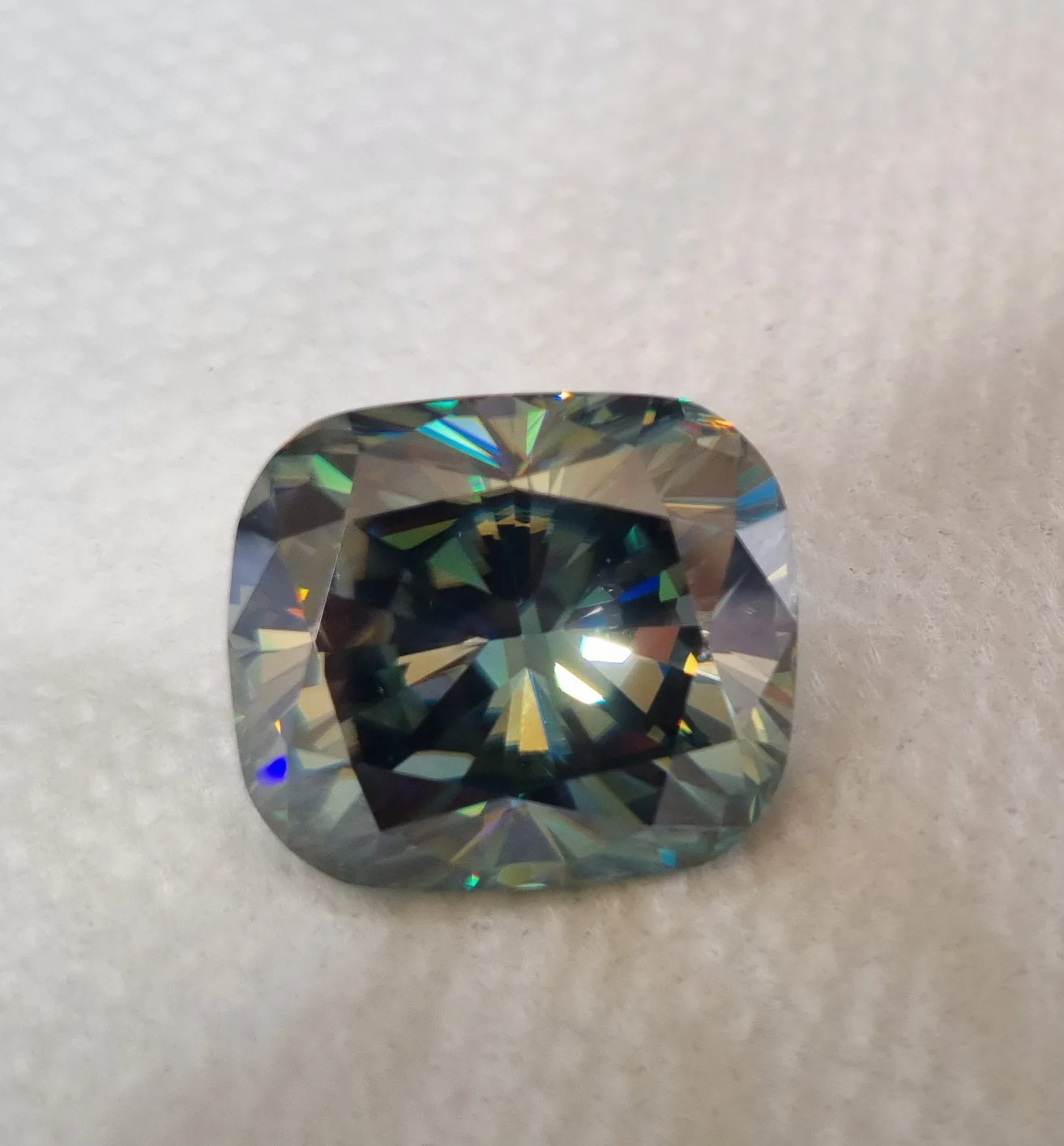 Blue Cushion Shape Moissanite Diamond 36.76 Ct Making For Women fashion jewelry Other Pendant