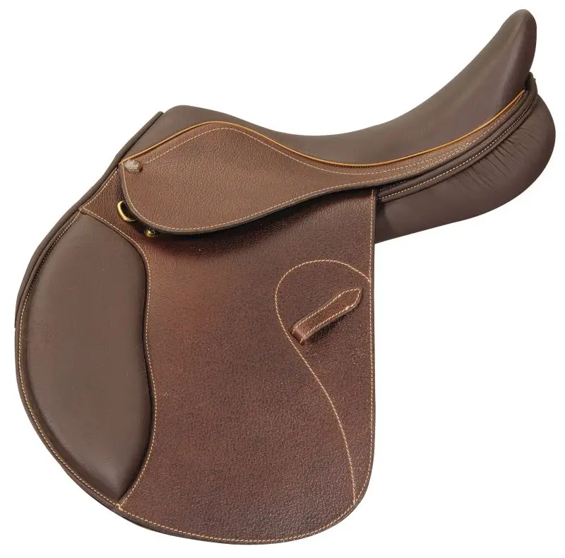 Cowhide Saddle Set High Quality English Saddle Soft Smooth Skin Proof Leather Saddle for Horse Riding