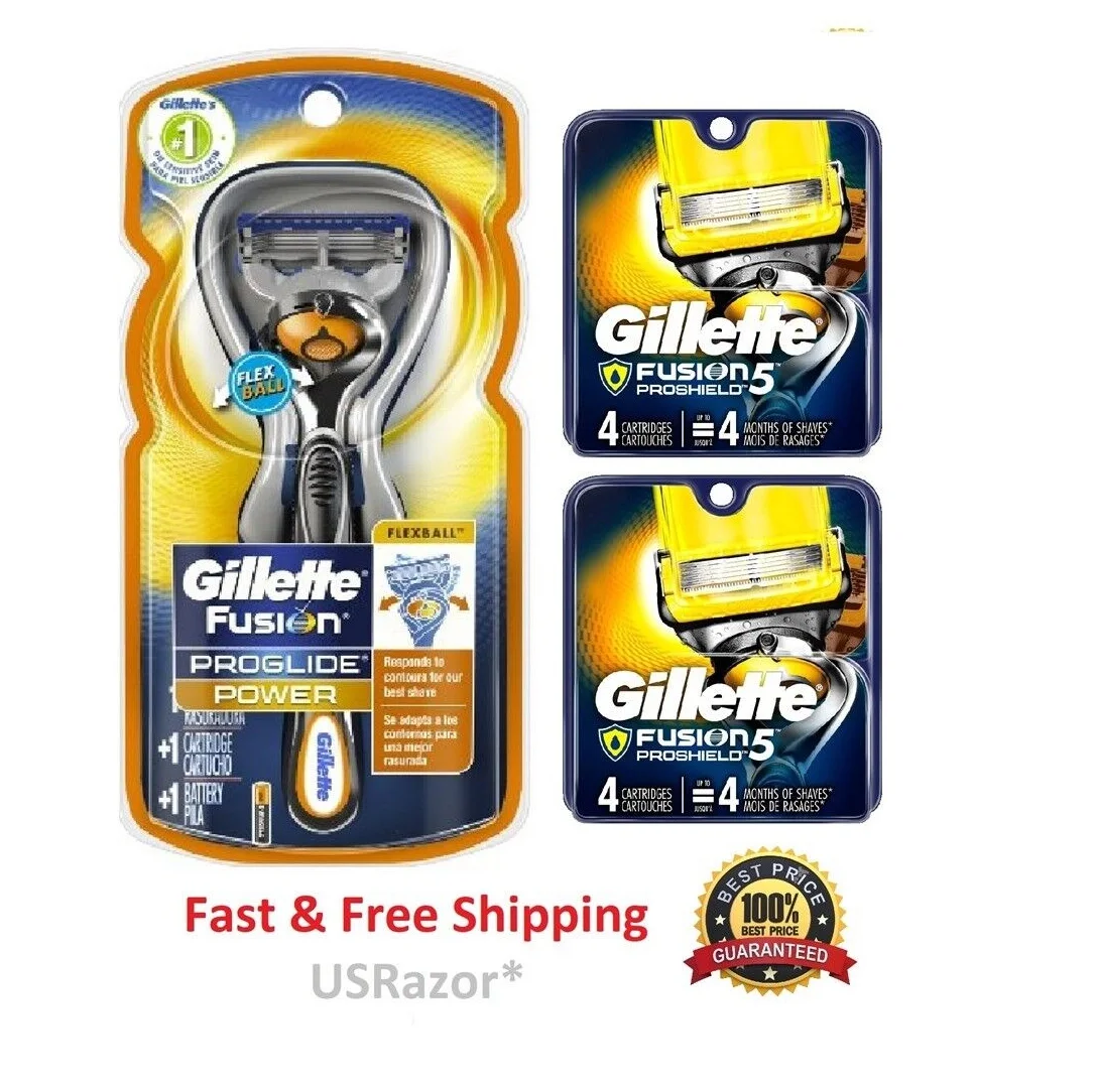 Gillette Fusion Proglide FlexBall Manual Shaving Razor Blades - 4s Pack