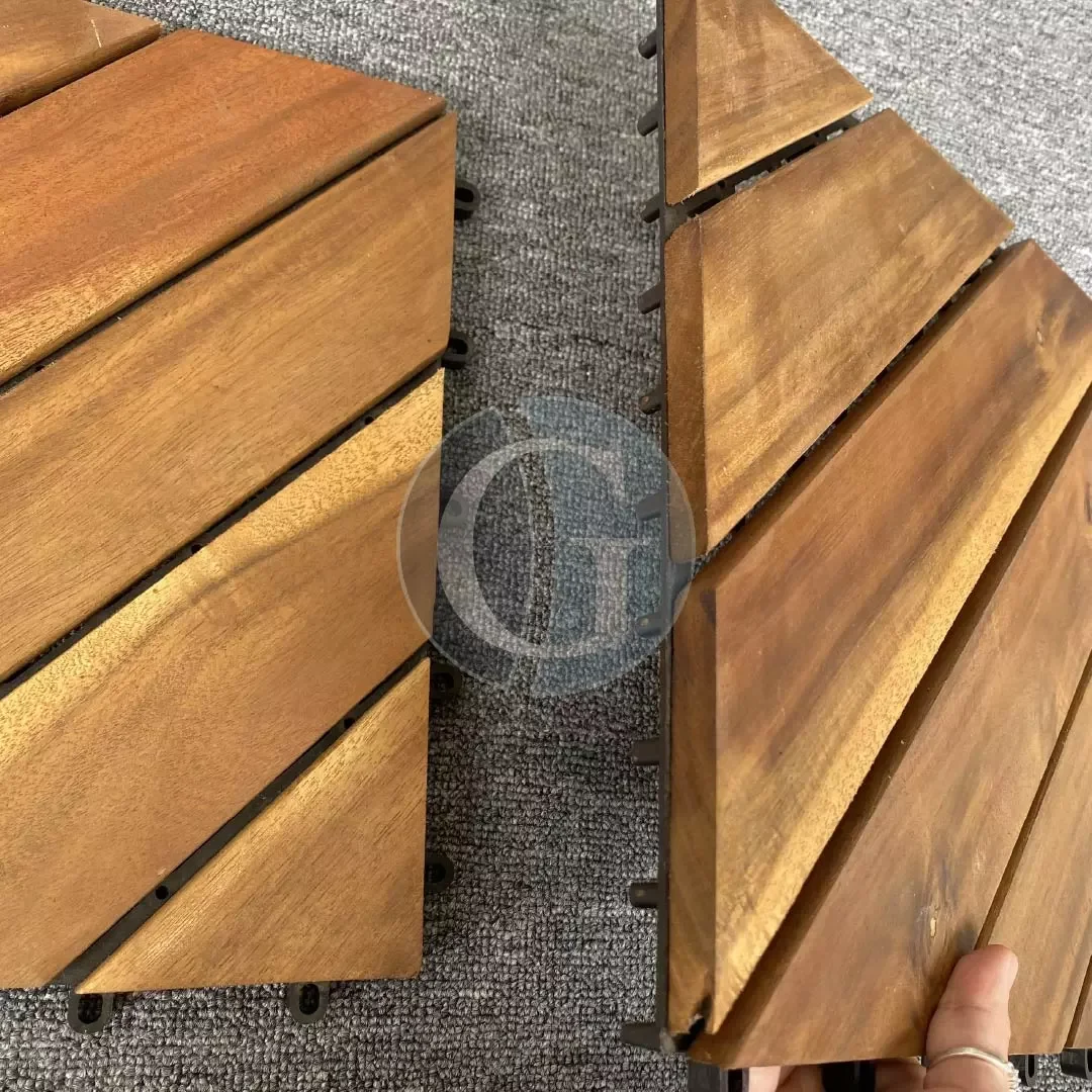 Top Sale Interlocking Flooring Deck Tiles Wood Tiles Outdoor Waterproof Durable Wooden Flooring Tiles Floor