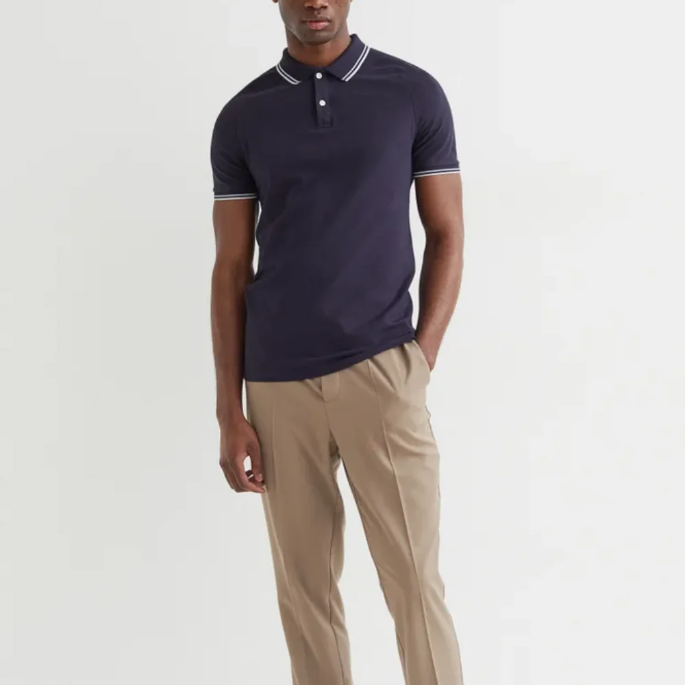 Summer Top Quality Cotton Polo T-Shirt Men Solid Color Collar Design T-shirt Casual Wear Classic Men Clothing Tops Tee Shirt