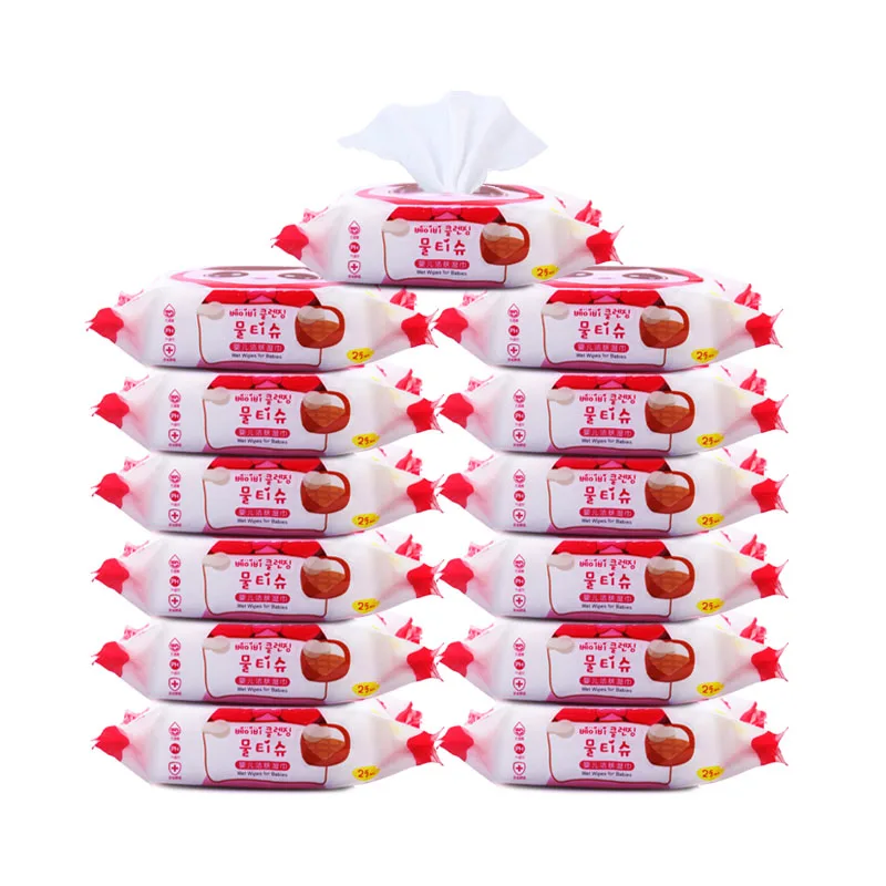 China Manufacturer 80 Pcs Wholesale Supplier Moistened Baby Gum Wet Wipes Tissue Wet And Dry Baby Cartoon Wipes