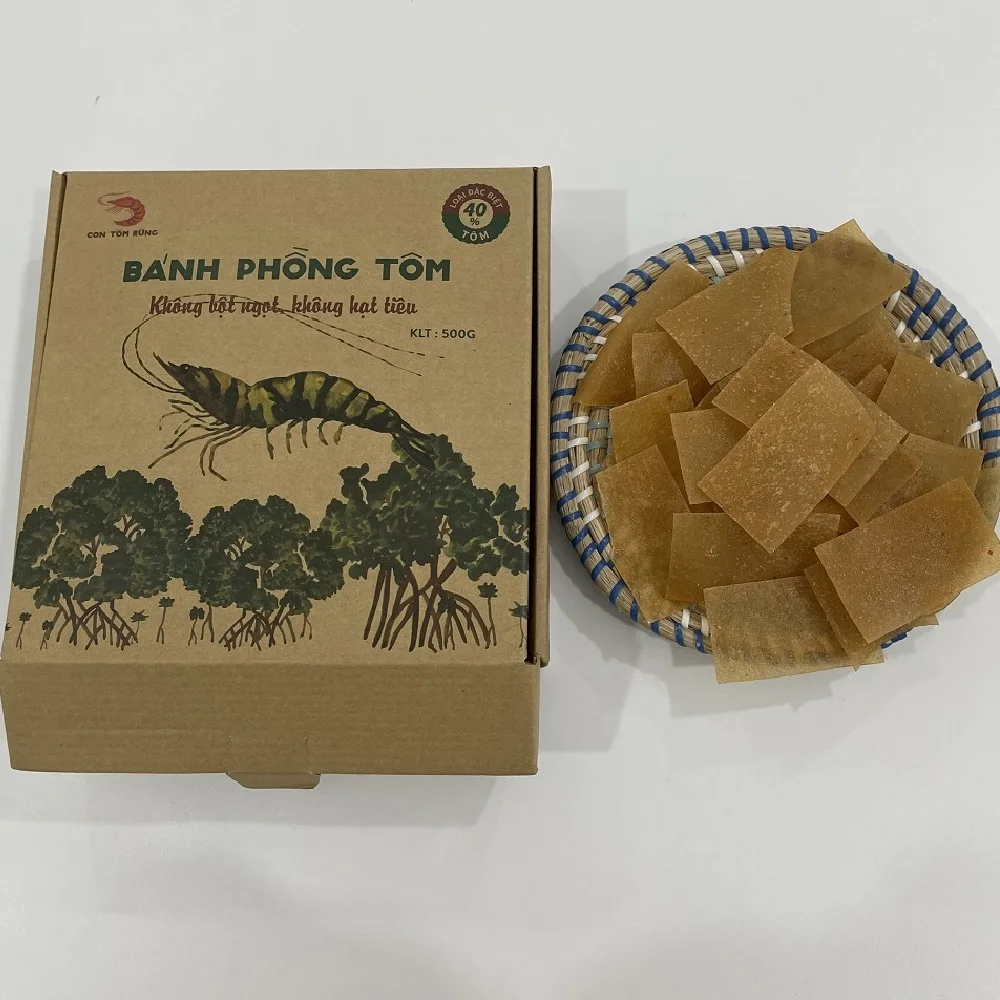 Fried Snacks Meat Poultry & Seafood Rectangle Fresh Natural Chilli Salty Taste CRISPY Shrimp Puff Cake