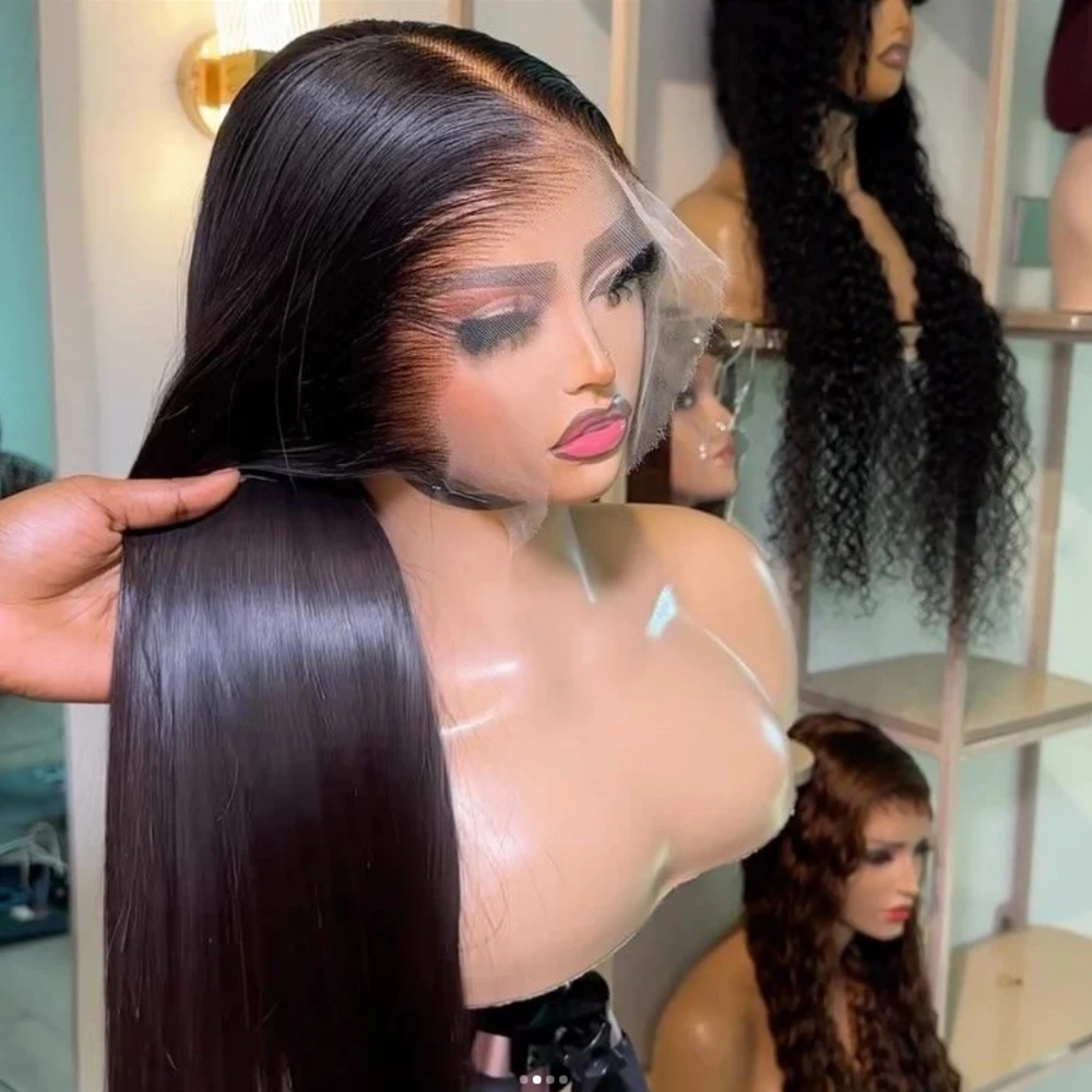 Raw 13x6 straight indian hair wigs human hair glueless full hd transparent lace front wigs bone straight remy hair hd lace wig