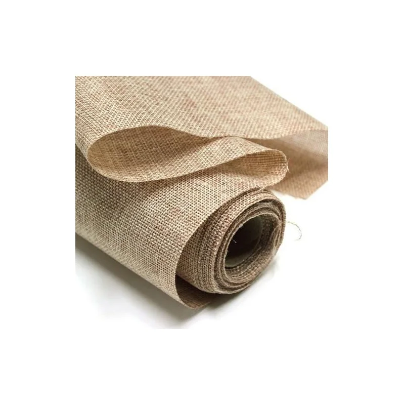 Natural Jute Color Burlap Hessian Cloth for Construction Bag Cover Outdoor Crafts Fabric Eco-friendly Wholesale jute sack Cloths