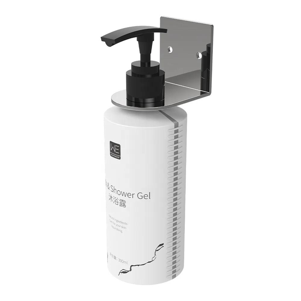 Wall-Mounted Stainless Steel Shower Soap and Shampoo Dispenser Holder Brackets for Hotel Bathroom Accessories
