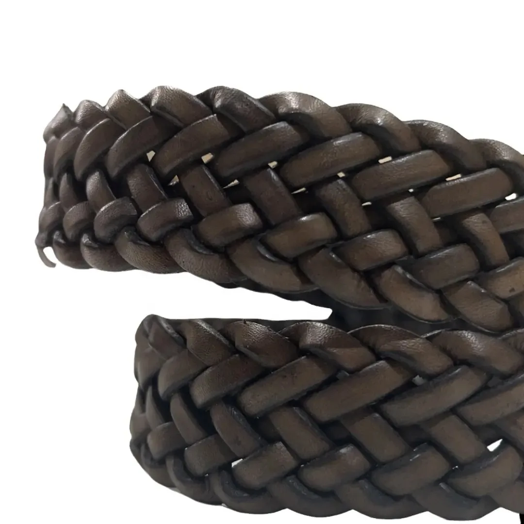 Genuine Flat Braided Leather Cord | High Quality Manufacturer | Great Rub Fastness, Light Fastness & Perspiration Fastness PSD