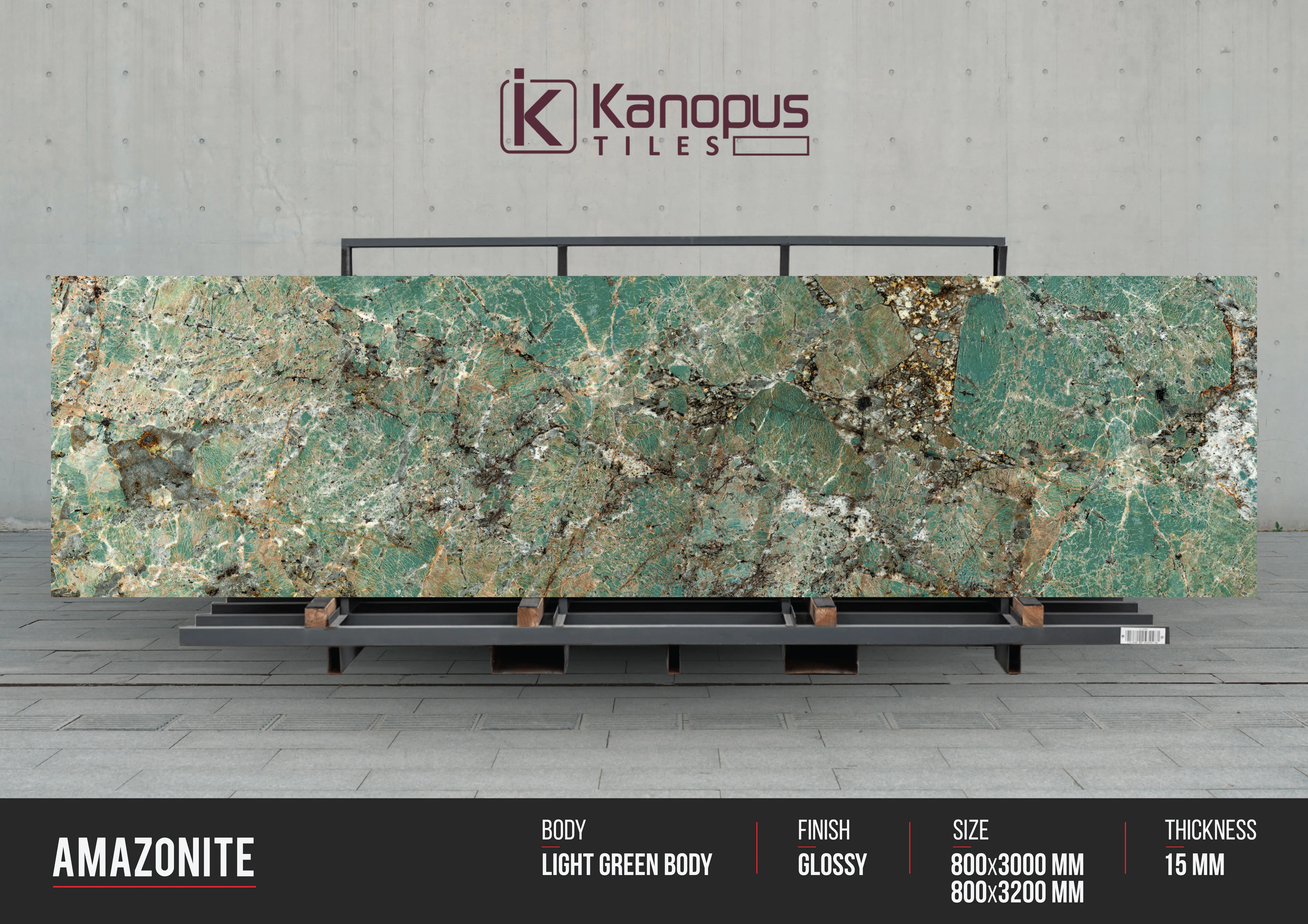 800x3000mm Indian Porcelain Tiles Glossy Surface Digital Glazed Rectified Tiles in Model Laurent Black by Knopus Tiles