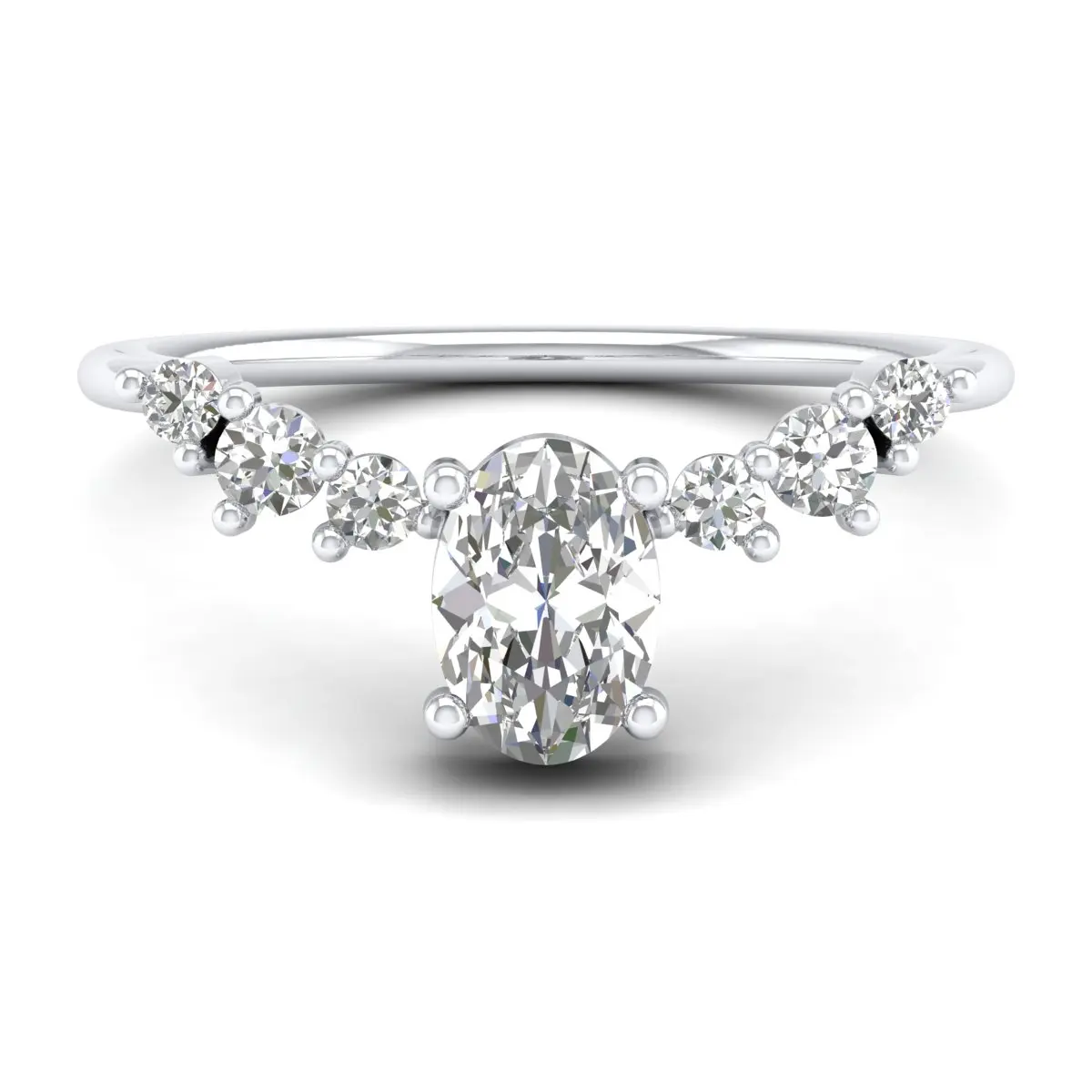 REYES Luxury 10K 14K 18K Solid Gold Engagement Band Ring for Women Fashionable Moissanite Diamond Wedding Gift Fine Jewelry