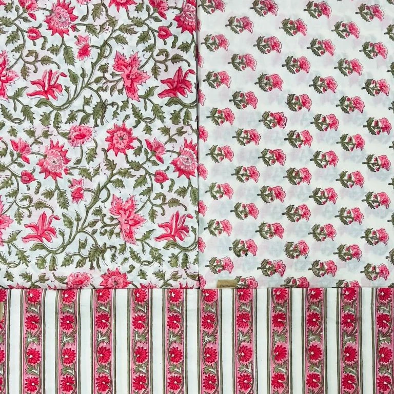Hand block printed 100% cotton Soft Cotton Wholesale Price Made in  Yard at factory rate Supplier H-40