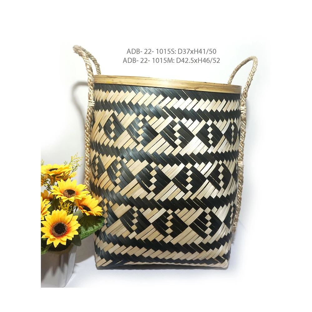 Wholesale Home Storage & Organization Handwoven Bamboo Wicker Laundry Bask With Best Price