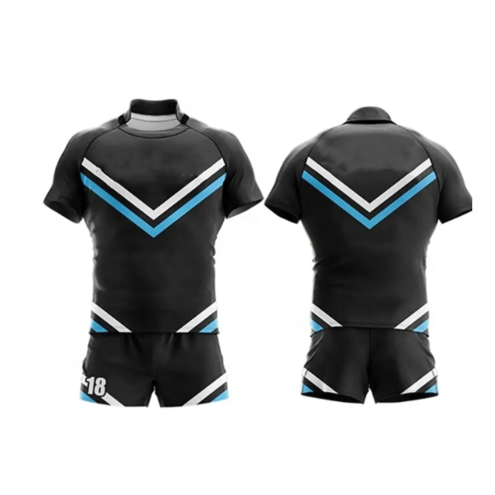 Hot Sale Quick Dry Sublimation Rugby Uniform For Men Sublimated Rugby Uniform Team Jersey  Rugby Uniforms
