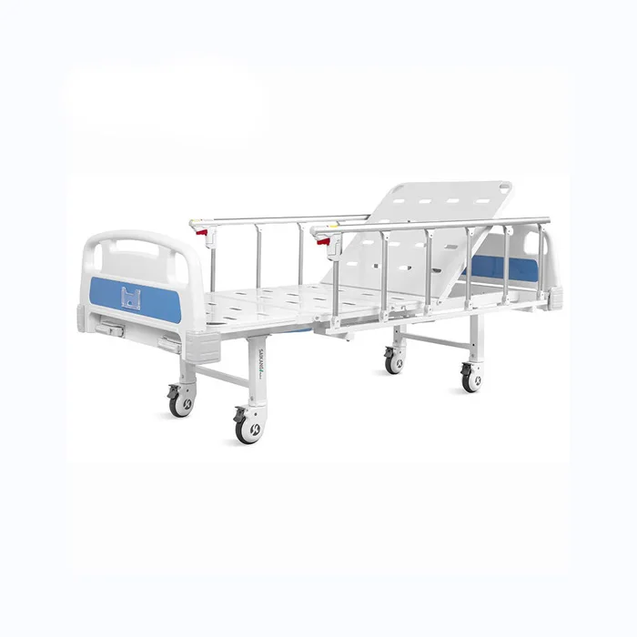 Medical Equipment CE And ISO Cheap Price Single Function Manual Stainless steel One Crank Hospital Bed with cheapest price