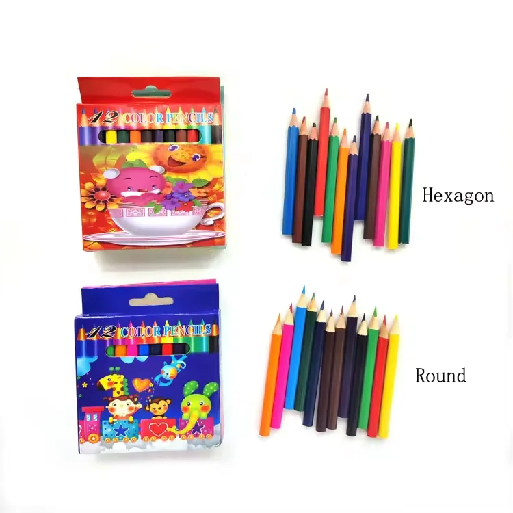 SHIRLEY YA Custom Logo Wholesale 12 Color Classic Hardcover Professional Pencils Drawing for Artist Colored Pencils For Kids