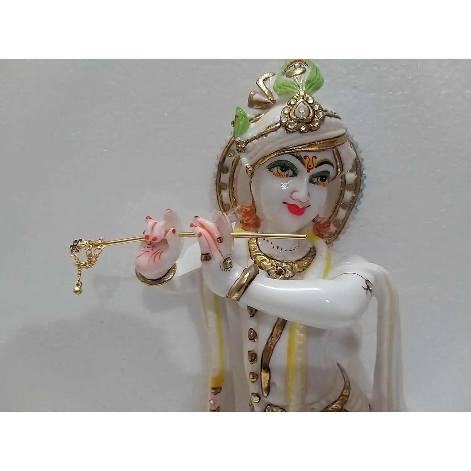 Handcrafted 17 Inch Standing Lord Krishna Statue Murti Idol Hindu Krishna Avatar Figurine at Wholesale Prices
