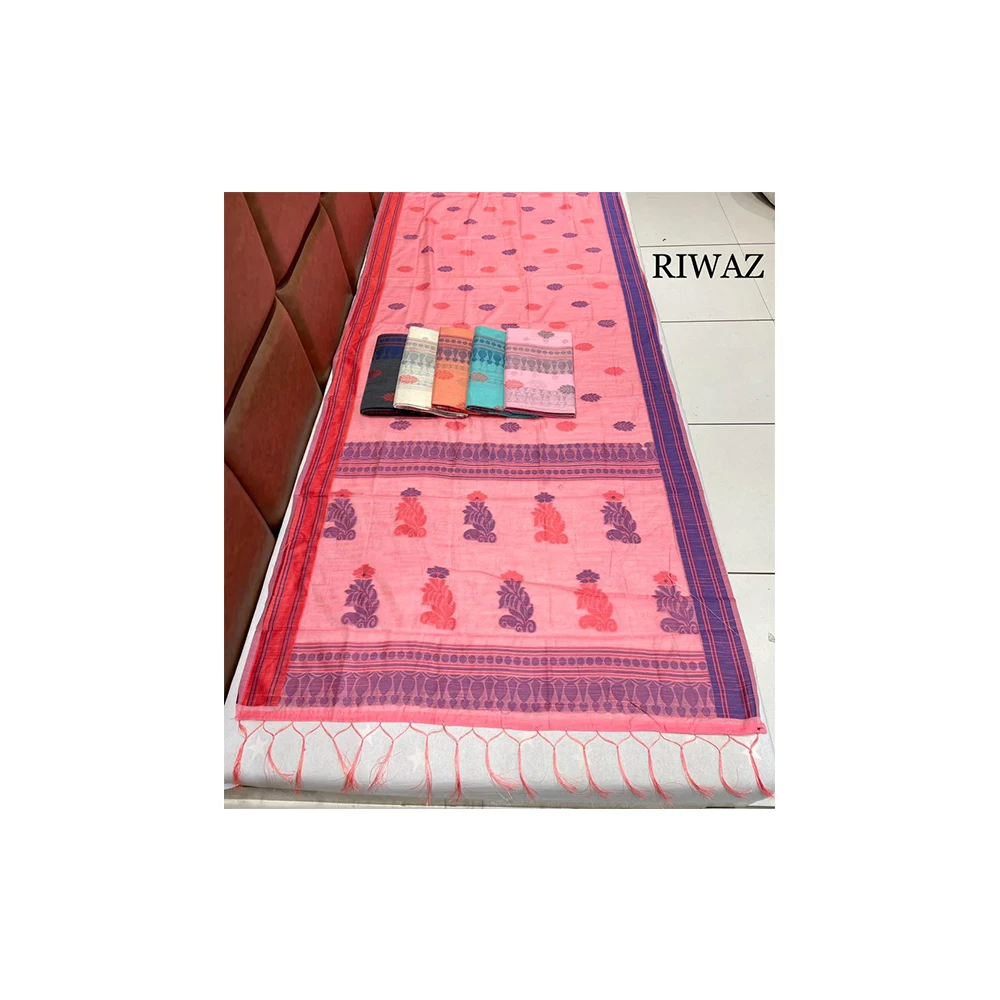 Newly Arrival Cotton Saree With Rich Pallu Women Fashion Buy From Bulk Supplier