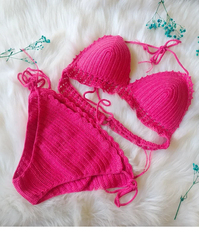 Top Product In Unique Newest Nice Models Handmade Women Sexy Lace Crochet Beachwear Made In Vietnam