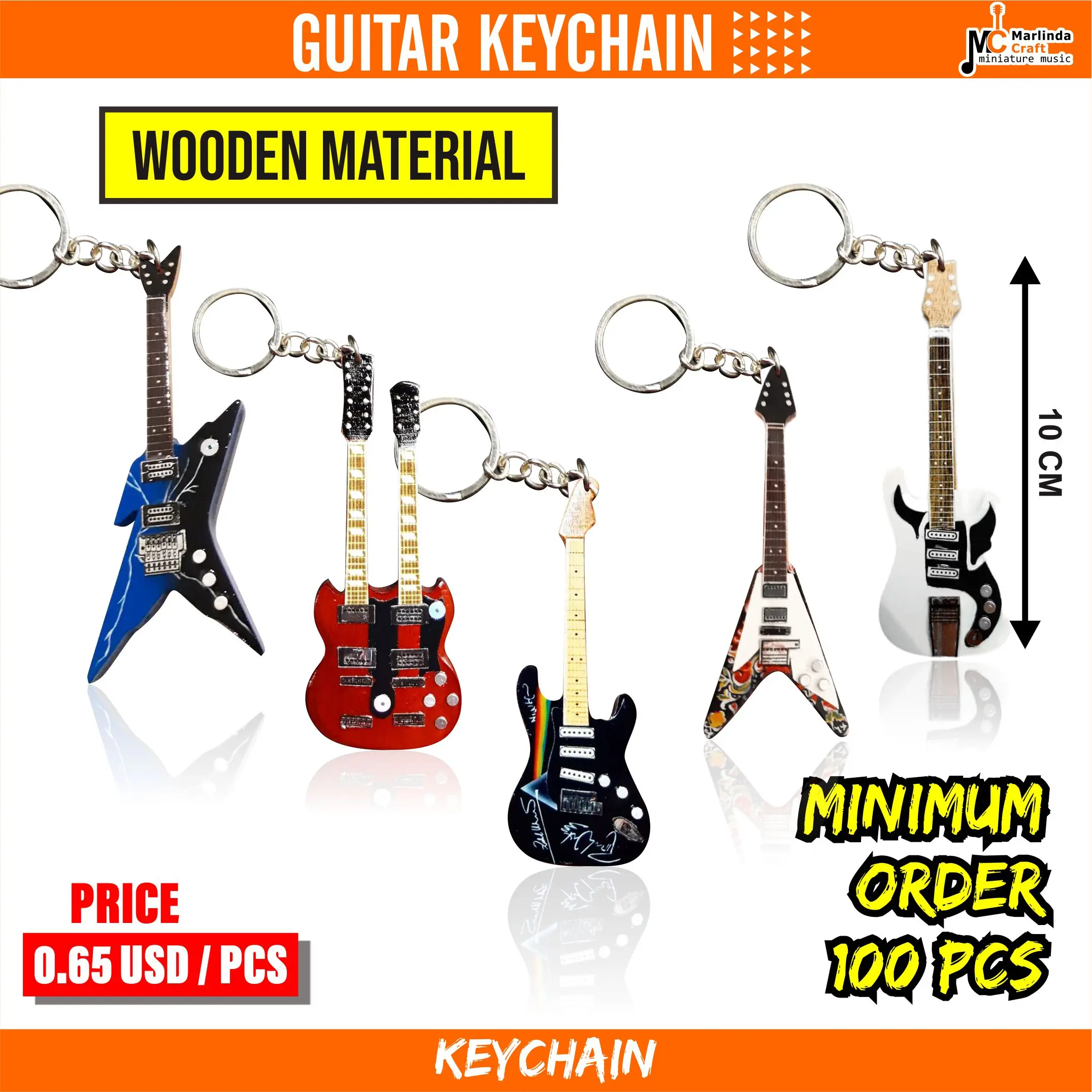 keychain Guitar For Decoration And Souvenir Music Personalized
