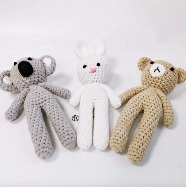 ECO-friendly Crochet Animal Toy Knit Bunny Crochet Toy Handmade Wholesale Baby Toys Crochet made in Vietnam