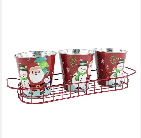 Galvanized Orund Shaped Caddy holder With metal handle New Design metal Utensils Caddy For kitchen Accessories New Meta caddy