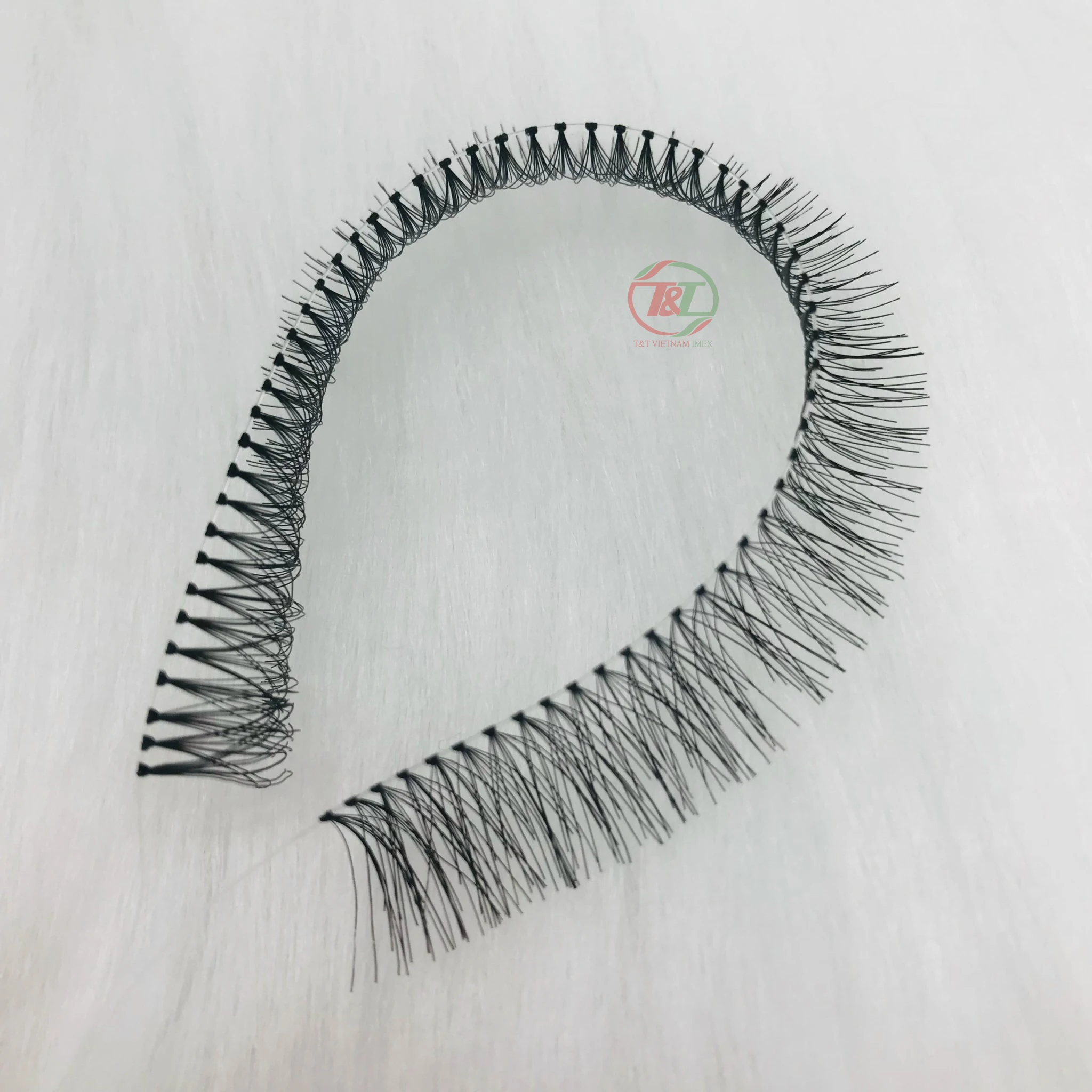 Vietnam wholesale high quality Cluster false eyelash Extension supplies individual 65 pcs/strand Curl D